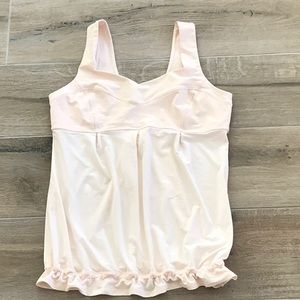 Lululemon Elevate tank - peach/cream